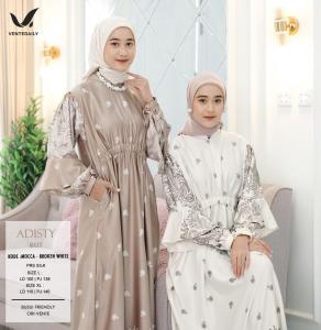 Baju Gamis Wanita Adisty: Dress Elegan Bahan Pris Silk Premium Busana Muslimah