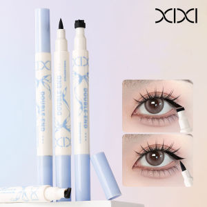 Dorisna Double-head Seal Eyeliner Waterproof Fast Dry Stamp Liquid Eyeliner Pen Natural Fine No Cake Makeup