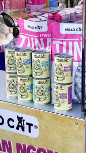 Pate cho mèo thức ăn cho mèo mọi lứa tuổi trong thạch Hello Cat Tuna 400g dinh dưỡng đầy đủ vị