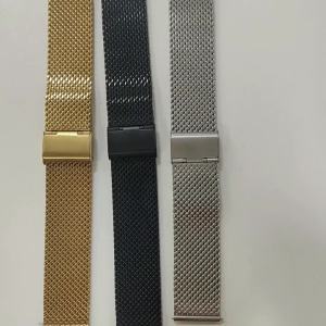 Đa Năng 1.0mm Lưới Kim Loại Milanese Dây Đeo Đồng Hồ Dành Cho Nữ 18mm 20mm 22mm 24mm Bạc Vòng Tay Inox