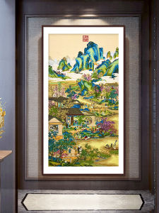 Spring Cross Stitch New 2025 Yang Zheng Twelve September Handmade Vertical Version Living Room Study World Famous Painting
