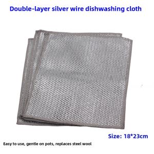 Thickened Double Layer Bamboo Fiber Dishcloth Oil Resistant Kitchen Home Use Dishwashing Cloth Natural Antibacterial Properties