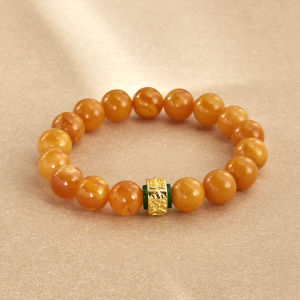 POTALA PALACE | Amber Prayer Beads Bracelet High-end Feel Chickencorn Yellow