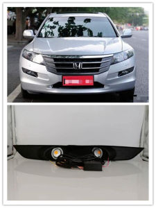 LED Fog Lights Assembly For Honda Crosstour 2012 2013 2014Front Bumper Fog lamp Replacement Angel Eye Daylight Accessories Kit