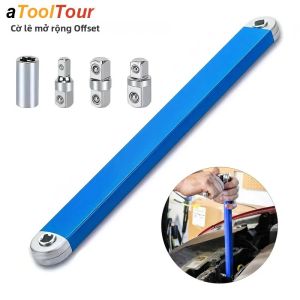 1/2 "1/4" 3/8 "Bù Đắp Nối Dài Bộ Cờ Lê Vuông Ổ Cắm Ổ Adapter Mở Rộng Tay Cầm Dài Thanh Công Cụ Tự Động Sửa Chữa Hợp Kim Đôi Cấp