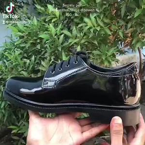 Sepatu pantofel pdh Pendek Dinas TNI POLISI POLRI SECURITY SATPAM Kilap