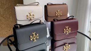 100%Original Tory Burch Eleanor EMBOSSED CONVERTIBLE Small Cross Body Shoulder Sheepskin Box Bag Portugal Large and Small Size