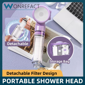 Light Portable Filtered Showerhead Travel Pressure Boost  Heat-Resistant Mini Filtered Skin Care