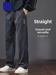 ROMON | Loose Fit Corduroy Mens Casual Pants Straight Leg Sportswear Trousers Workwear Long Trousers Autumn Winter New Style Romon