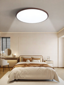 DGY | Walnut Wood Texture New Chinese Style LED Ceiling Light