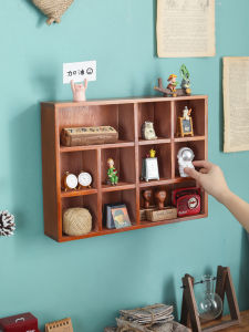 Giá Treo Tường Bằng Gỗ Kiểu Mỹ Cổ Điển Của Ceras Men Có 10 Ngăn Không Đều Để Lưu Trữ Đồ Dùng Đa Năng Cho Phòng Ngủ