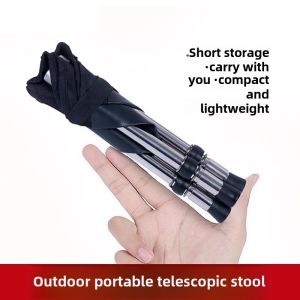 Ultra-Light Portable Camping Chair Stool Foldable Mini Metro Carry-On Telescopic Outdoor Leisure Furniture Picnic Barbecue