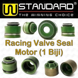 WSTANDARD Racing Valve Seal [EX5 DREAM AVANTIZ SOLARIZ KRISS SRL EGO S FUTURE WAVE VF3I RFS LC Y15 FZ RS FI GSX SMASH ICON NMAX XMAX Y16ZR R15 VS 110 115 125 135 150 185 Racing Viton Double Spring
