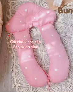 Gối ôm Chữ U cho bé sơ sinh chống giật mình cho bé định hình chống bẹp đầu cho trẻ sơ sinh vừa làm gối ôm gối chặn Hàng Chính Hãng Bunny