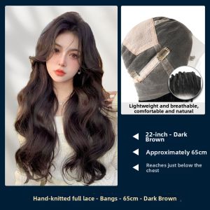 NIANYAO | Middle Part Curly Long Wig 100% Human Hair Full Cap