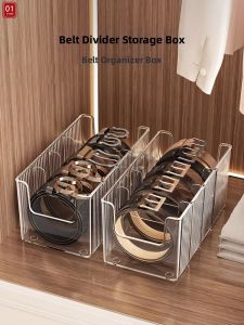 Storage Box For Belts Ties Scarves Segmented