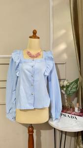Teza Top Korea Atasan wanita Modis Baju Katun Lembut Nyaman Panjang