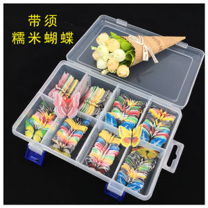 Mặt Nạ Bướm Bánh Sinh Nhật Bằng Giấy Nếp Mới Sáng Tạo Bánh Sushi Sashimi Tráng Miệng Nướng Trang Trí Thẻ Chèn Bánh Tráng