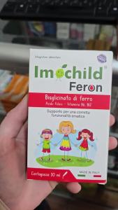 Imochild Feron H/30ml - Sắt hữu cơ dạng nhỏ giọt dễ hấp thu cho trẻ em không nóng không táo bón