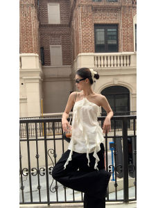 Áo Ba Lỗ Không Tay Hở Lưng Ôm Vừa Vặn Cho Nữ Mùa Hè 2025 Áo Khoác Ngoài Phong Cách Pháp Cổ Tròn Thường Ngày Bằng Vải Polyester