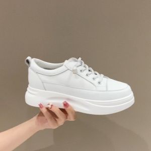 ZenShoe รองเท้าลำลองสำหรับนักเรียน เยาวชน ผู้หญิง พื้นหนา สีขาว แบบไม่มีเชือก อเนกประสงค์ และสะดวกสบาย