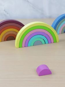 Educational Rainbow Stacking Blocks Brain Development