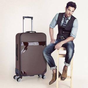 Business Travel Suitcase Mens Leather Carry-On Wheel Spinner 20 Inch 24 Inch 28 Inch Password Lock Luggage Bag