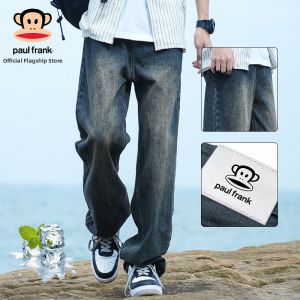 Paul Frank | Summer Lightweight Loose Fit Straight American Retro Style Mens Jeans