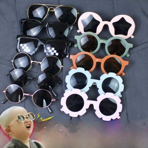 Childrens Sunglasses round Frame Prince Glasses Childrens Special and Ins Props Dancing Show Sun Glasses