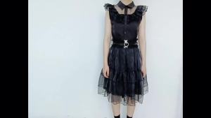 ＜915＞ Halloween Costume Adams Family cos American TV Series Wednesday Wednesday Female School Uniform cosplay