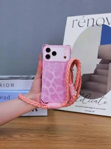 Full-coverage Shockproof Protective Case with Mirror and Stand for iPhone Models Hand Rope Large View