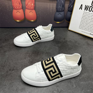 Fashionable Comfortable Low-Top Mens Casual Shoes Trendy Soft Bottom Board Shoes Wear-Resistant round Toe Rubber Outsole