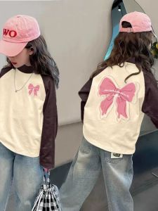 Girls Thermal Fleece Lined Half High Collar Underwear Autumn Winter 2025 Style Color Block Base Shirt Childrens Clothing