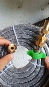 Dây Rửa Xe Gia Đình Bộ Dây Tưới Cây Tại Nhà Đầu Vòi Tăng Áp Ống Màu Xám Phi 14mm 2 Đầu Ren 21mm Kenta Các Độ Dài 5m 8m 10m 15m 20m