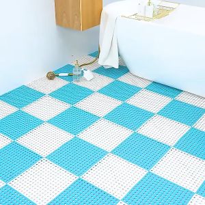 แผ่นกันลื่น แผ่นรองพื้นกันลื่นในห้องน้ำ DIY มี 5 สี ระบายน้ำได้เร็วไม่สะสมน้ำ