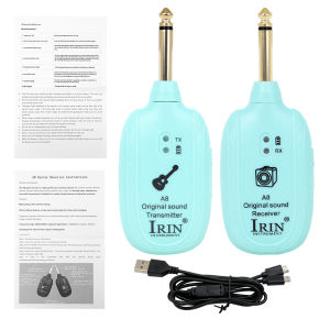 IRIN | IRIN A8 Electric Guitar Wireless System Transmitter Receiver Set Low latency Built-in Rechargeable for Electric Guitar Bass