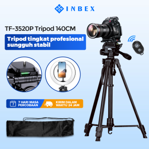 INBEX TF-3366 Tripod Kamera Profesional Photography 140cm Tripod Black Stand tripotd hp stabilizer for DSLR KAMERA HANDPHONE