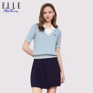 ELLE Active | Elegant Knit Sweater with Short Sleeve T-Shirt