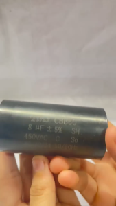 KAPASITOR SINGLE 8uF KAPASITOR MESIN CUCI SHARP CAPASITOR MESIN CUCI MEREK TINS ORIGINAL