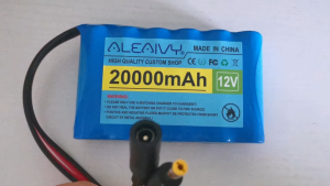 Aleaivy 12V 20000mah Portable Super Rechargeable Lithium-ion Battery Pack DC 12.6V 20Ah Camera Speaker Battery 2A Charger