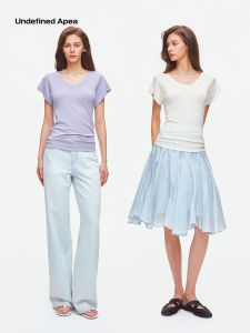 Apea | Lycocell Wool U-Neck Short Sleeve T-Shirt