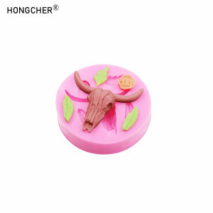 3D sheep head horse head resin clay jewelry drip silicone mold flower accessories silicone mold cake decorating molds
