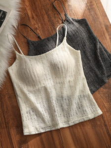 White Halter Top Vest Light and Thin with Chest Pad