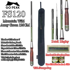 Mountainhiker | MOUNTAINHIKER 1.2M 1.5M 1.8M Fishing Rod Ultra-Short Section Shrinkage Super Light Super Hard Carbon Pole Rod Pocket Mini Rod