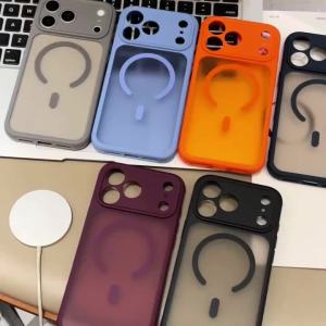 szhaiyu | Translucent Frosted for Magsafe Magnetic Case for IPhone Air 17E 16E 16 15 14 13 Pro Max 16 15 Plus Matte Protective Phone Cover