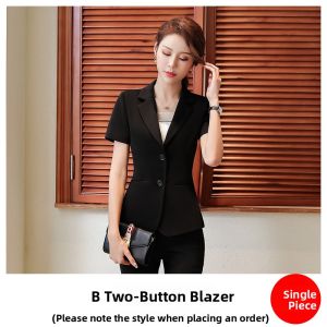 HANYINGMEI | Black Summer New Elegant Workwear Womens Suit Jacket