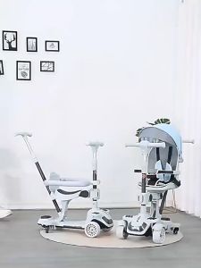 Xe đẩy 4 trong 1 đa chức năng gồm xe chòi chân xe trượt xe đẩy xe scooter FORCE