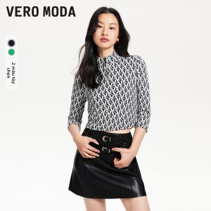 Vero Moda | Áo Thun Ngắn Tay Có Cổ In Chữ Phong Cách Retro Autumn H Fit