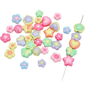 ลูกปัดอะคริลิค10ชิ้นสุ่มสีผสมดอกไม้หัวใจผีเสื้อลูกปัดสเปเซอร์สำหรับสร้อยข้อมือทำมือต่างหูสร้อยคอพวงกุญแจอุปกรณ์การทำเครื่องประดับหัตถกรรม DIY