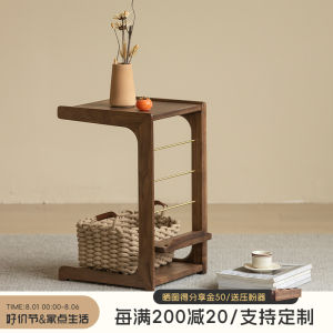 Wuzhai/Marginal Black Walnut Log Leisure Chair Side Table Living Room Sofa Side Table Side Table Coffee Table Side Table Bedroom Side Table